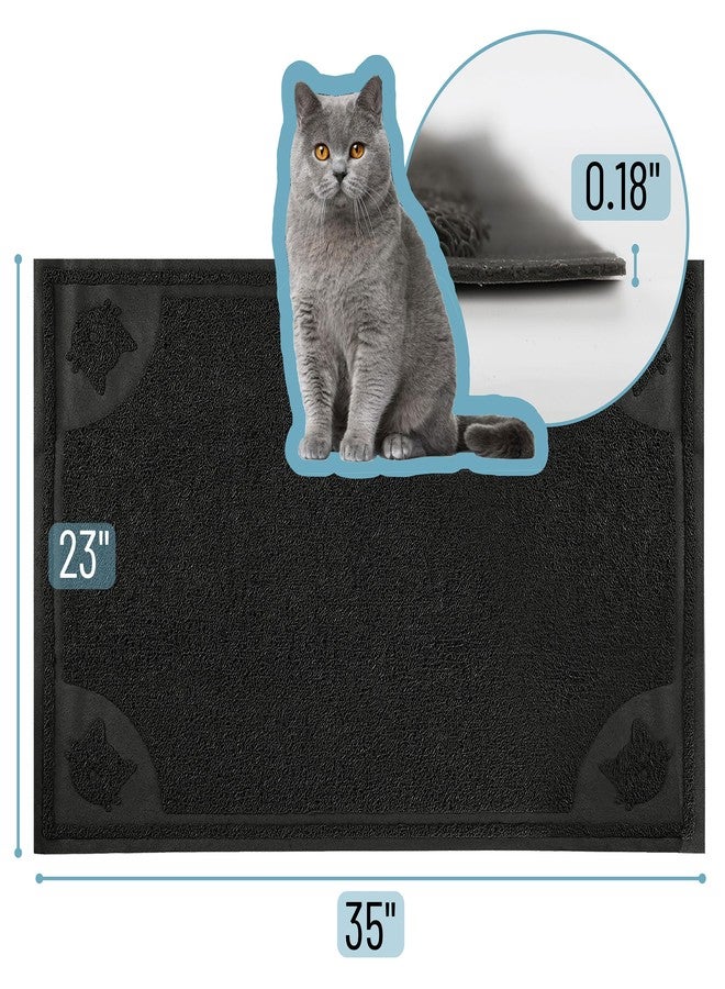 Mr. Pen- Large Cat Litter Mat, 23”x 35”, Black Cat Litter Box Mat, Cat Litter Mat Litter Trapping Mat, Cat Mats for Litter Large, Litter Mat for Litter Box, Large Litter Mat - Image 2